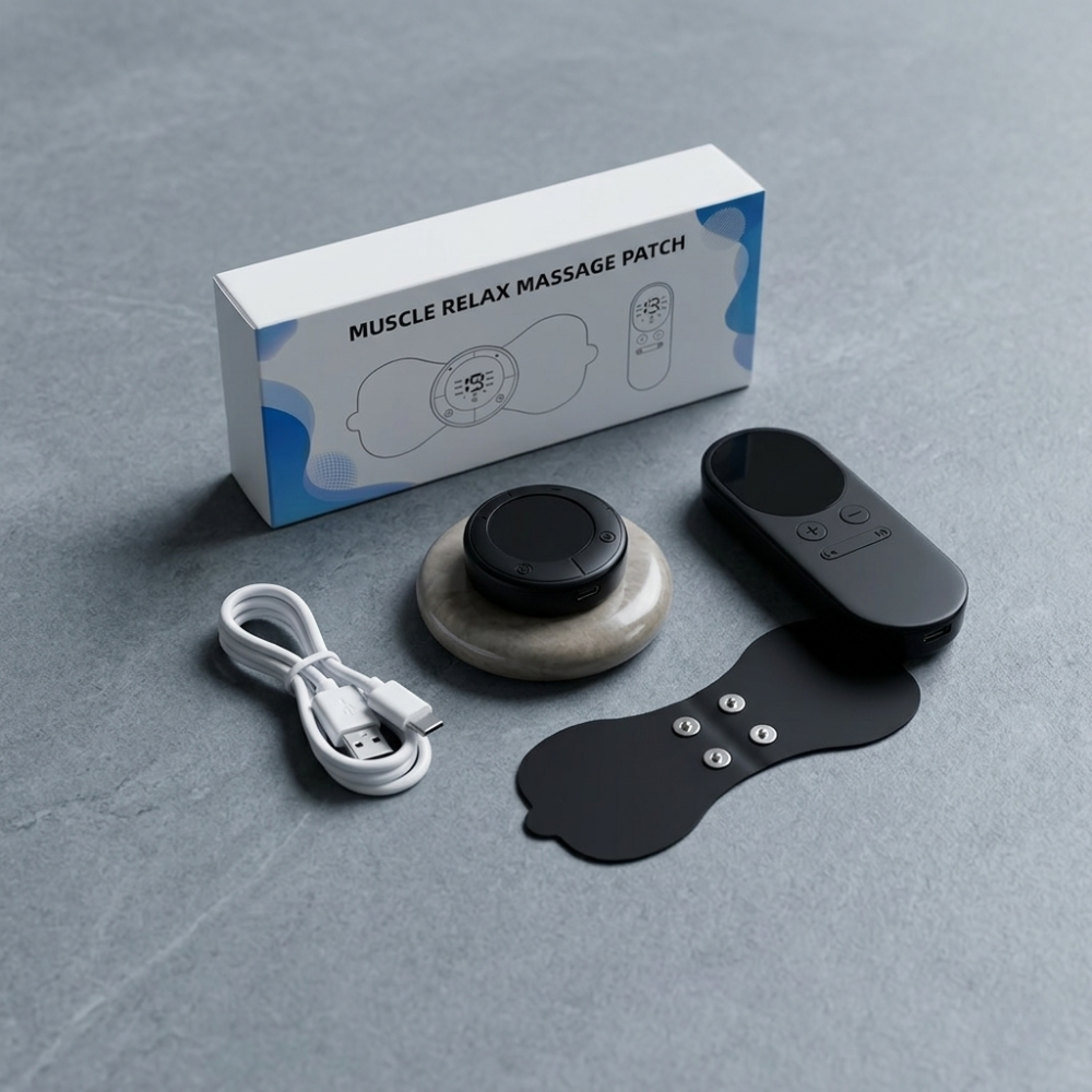 Masseur cervical électrostimulant chauffant