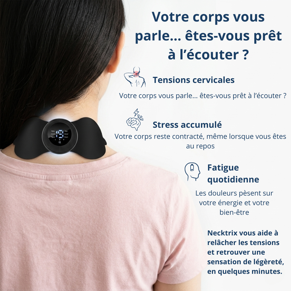 Masseur cervical électrostimulant chauffant