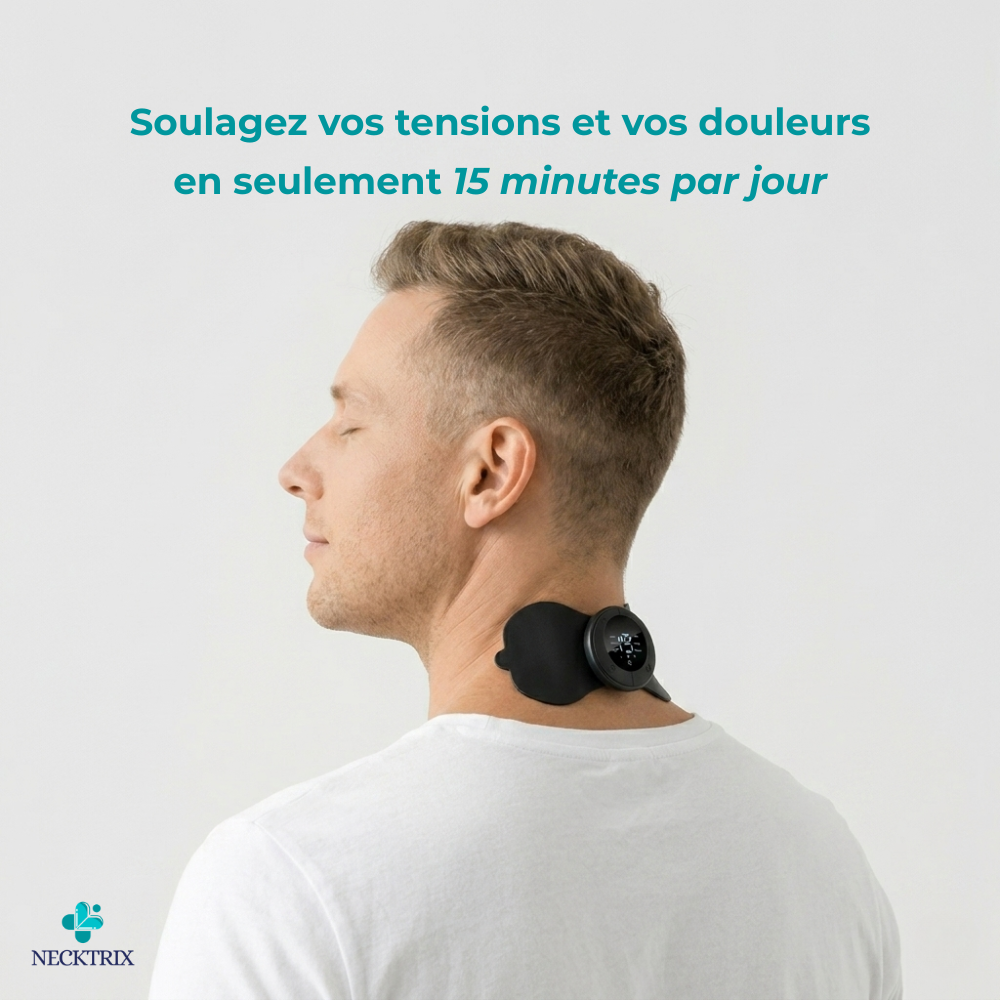 Masseur cervical électrostimulant chauffant