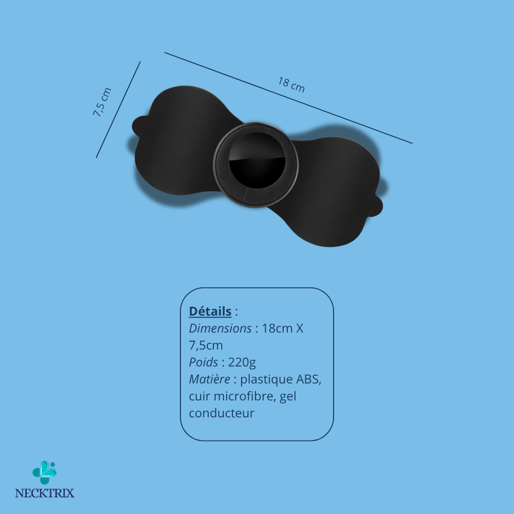 Masseur cervical électrostimulant chauffant